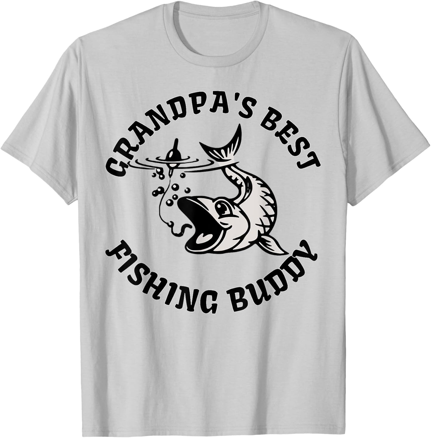 Grandpa's Best Fishing Buddy Kid's Shirt | Fishing T-Shirt - T-Shirt | Ash