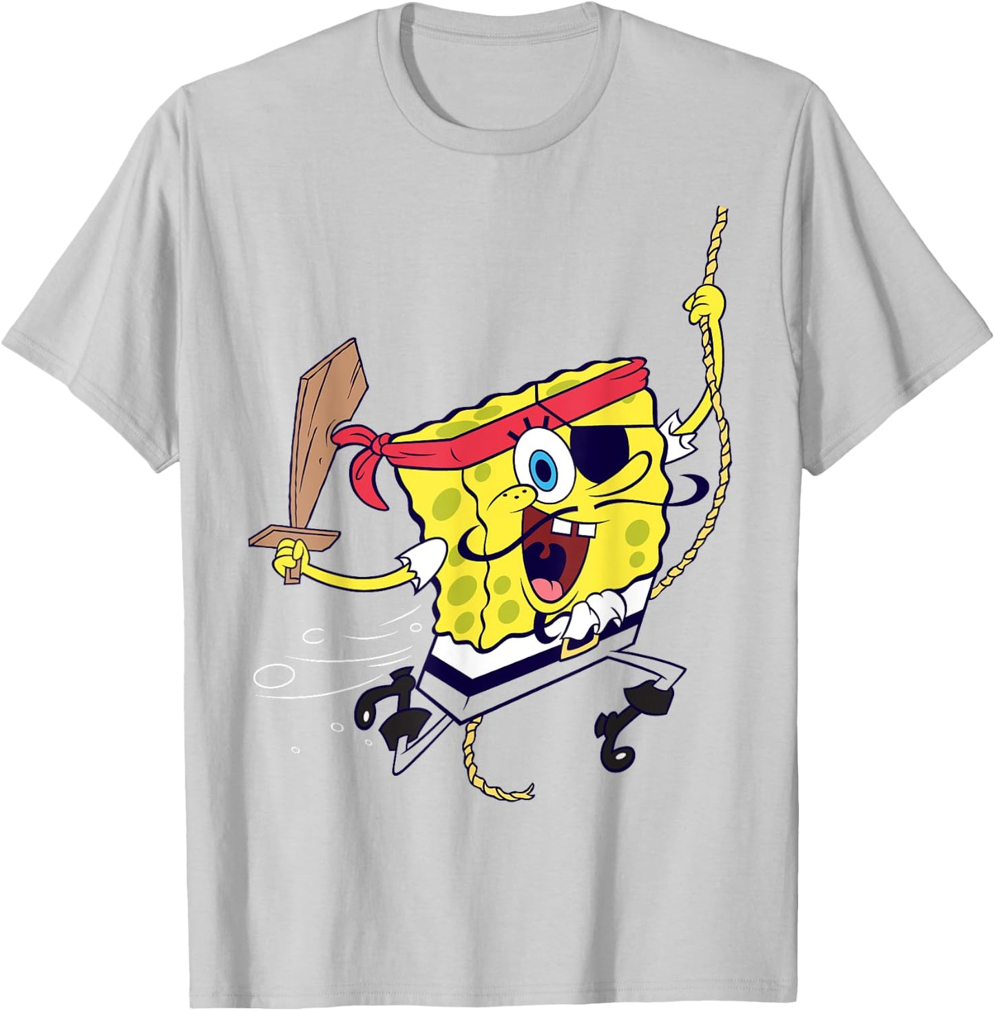 Spongebob SquarePants Pirate T-Shirt - T-Shirt | Ash
