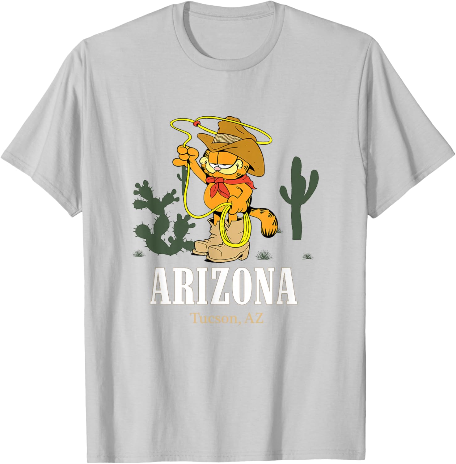 Garfield Tucson Arizona South Western Yee Haw Garfield T-Shirt - T-Shirt | Ash