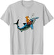 Aquadog the Corgi rides Hammerhead Shark shirt of radness Men Women Girls Kids T-Shirt - T-Shirt | Ash