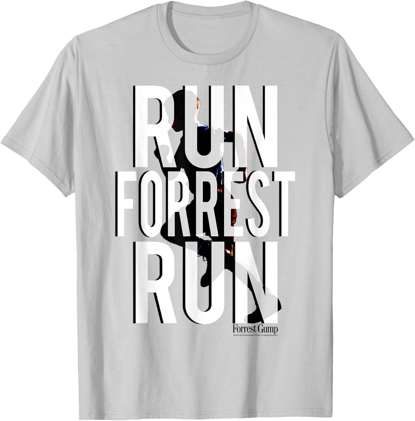 Forrest Gump Run Forrest Run Silhouette T-Shirt - T-Shirt | Ash