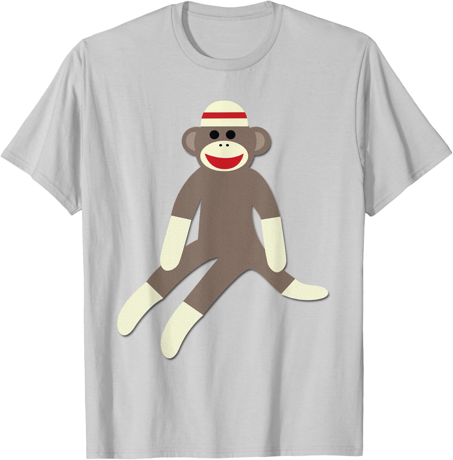 Monkey Sock Monkey T-Shirt - T-Shirt | Ash