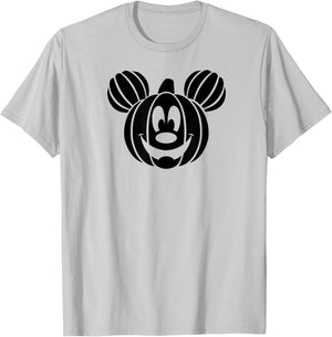 Disney - Mickey Mouse Halloween Pumpkin T-Shirt - T-Shirt | Ash