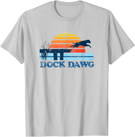 Dock Diving | Dock Jumping | Dock Dog | Dawg Shirt T-Shirt - T-Shirt | Ash