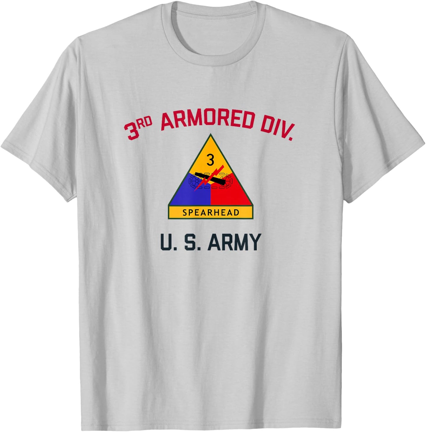 US Army 3rd Armored Division "Spearhead" | WW2 Vintage Tank T-Shirt - T-Shirt | Ash
