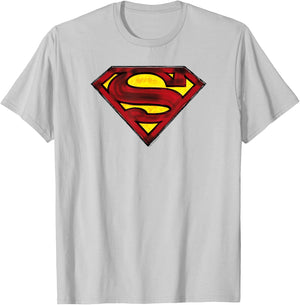 Superman Charcoal Shield T Shirt T-Shirt - T-Shirt | Ash