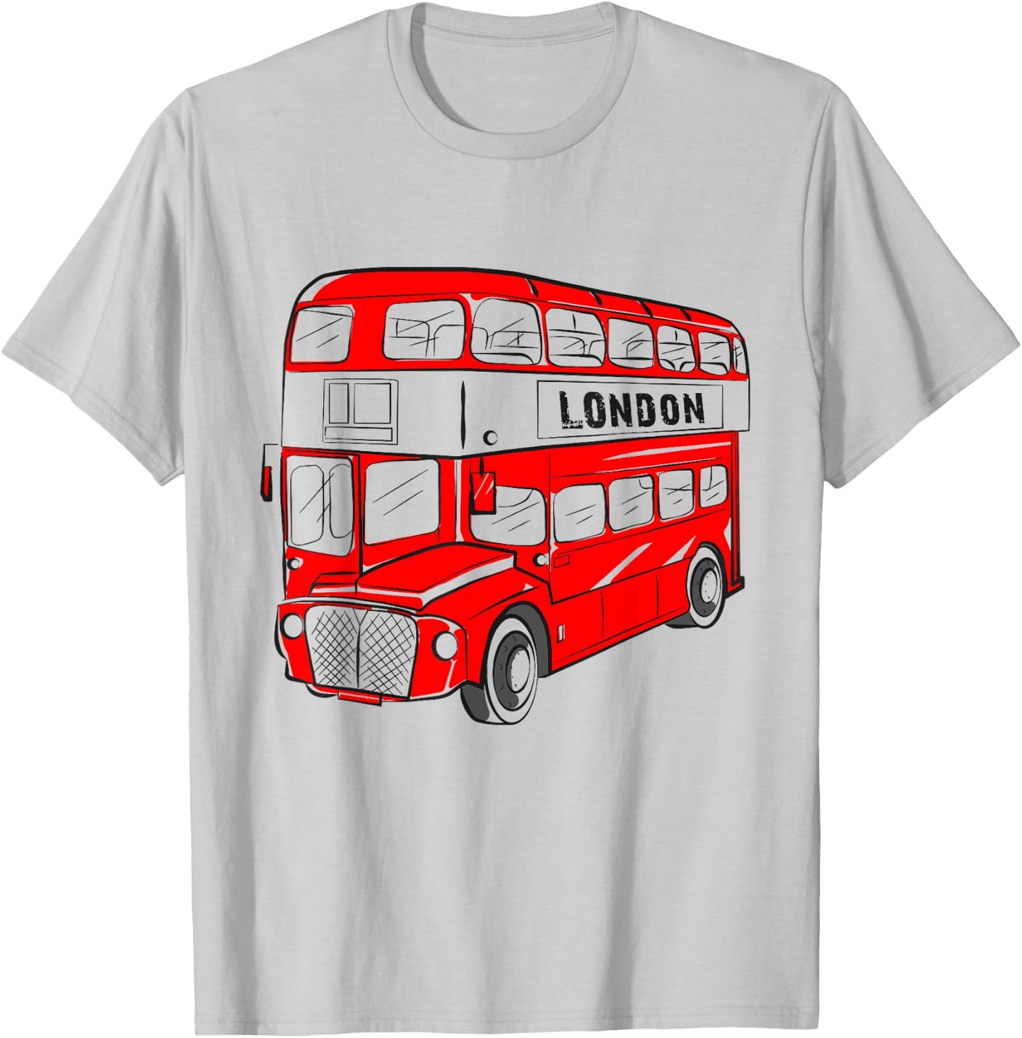 London Double Decker Bus - Souvenir T-Shirt - T-Shirt | Ash