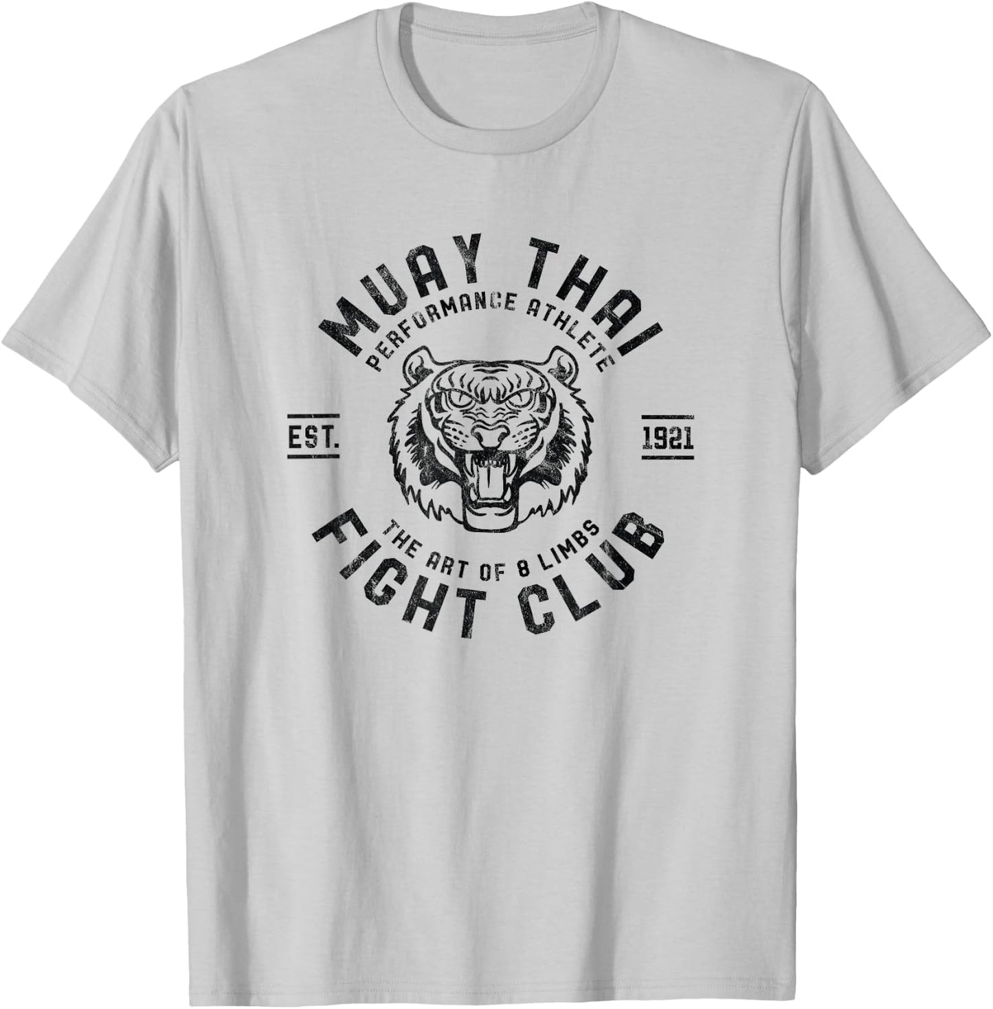 Muay Thai Street Fight Club MMA Tiger Kick Boxing Club T-Shirt - T-Shirt | Ash