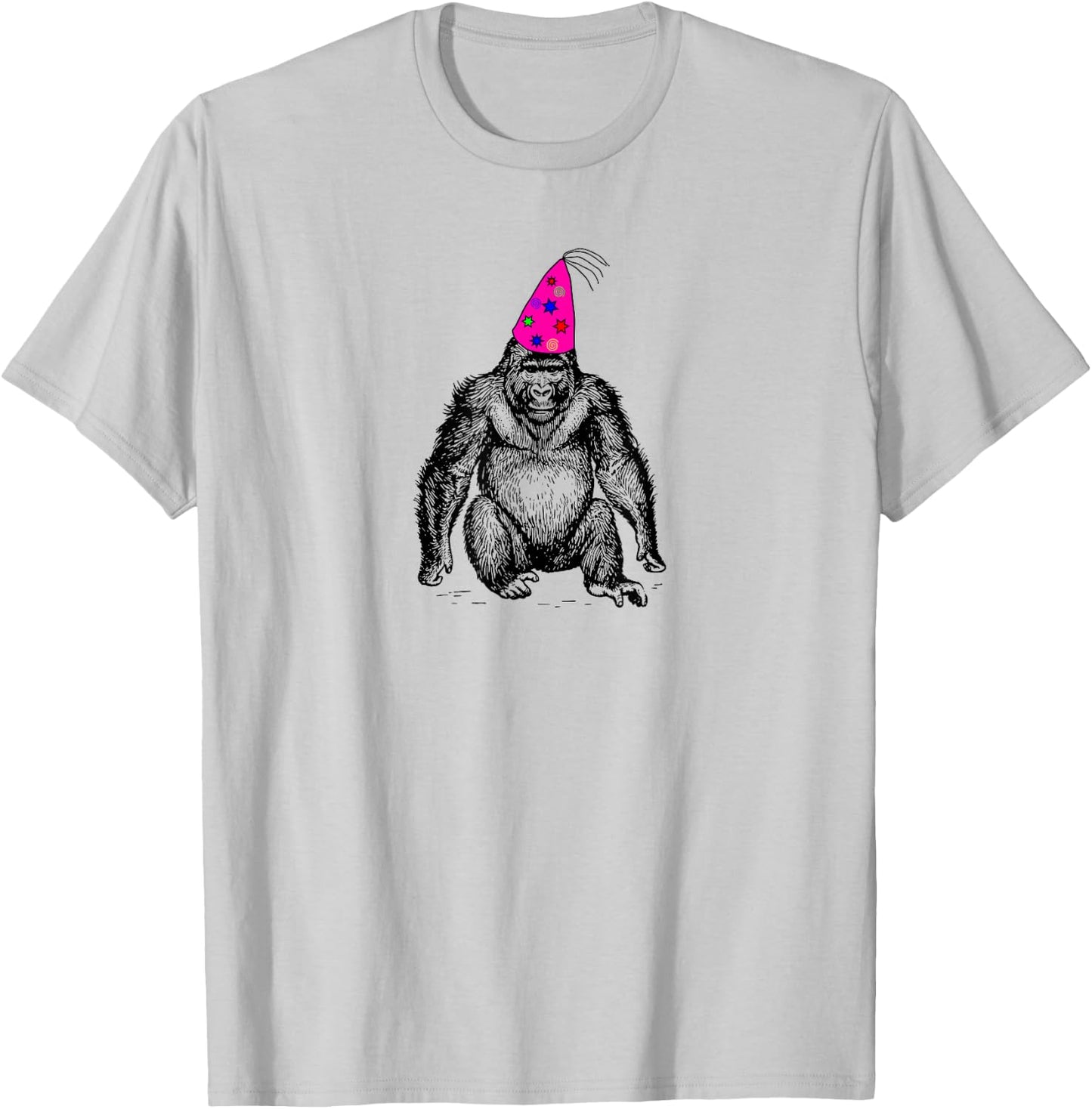 Gorilla Birthday T-Shirt - T-Shirt | Ash