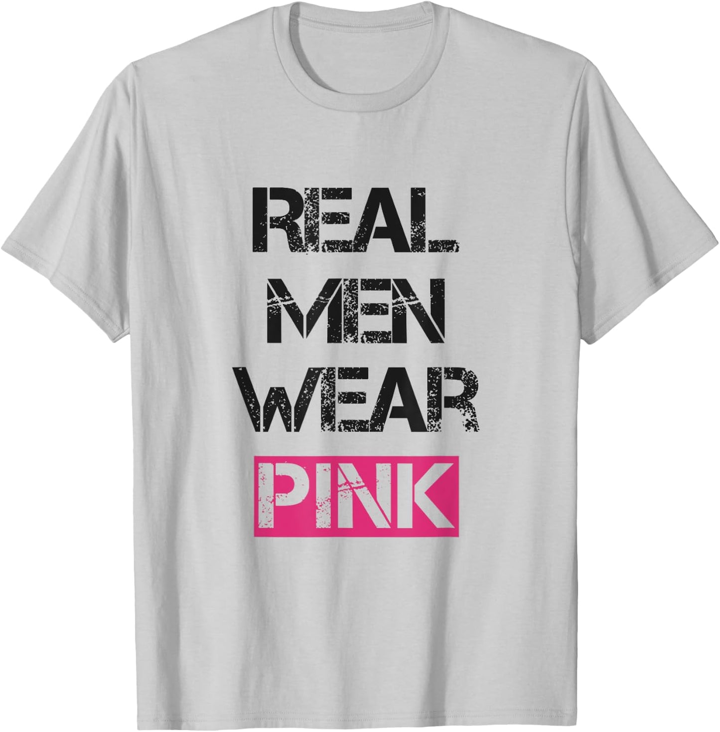 Tough Guys Wear Pink Tough Beast Cancer Awareness Men Guy T-Shirt - T-Shirt | Ash