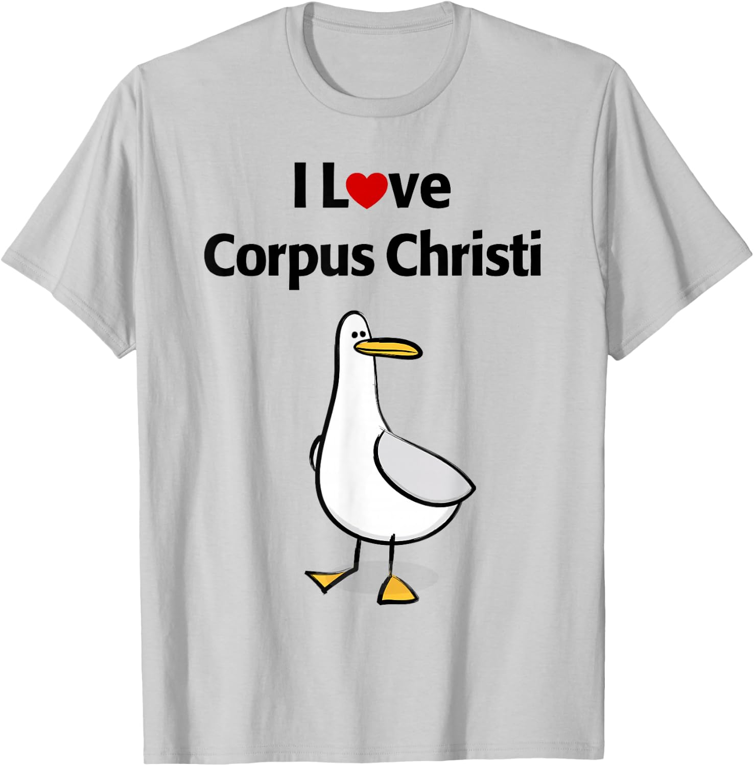 I Love Corpus Christi T-Shirt - T-Shirt | Ash