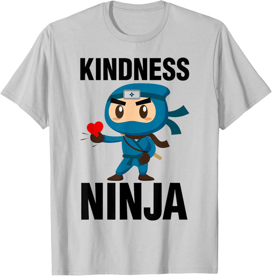 Kindness Club Anti Bullying Ninja Kids School Teacher Gift T-Shirt - T-Shirt | Ash