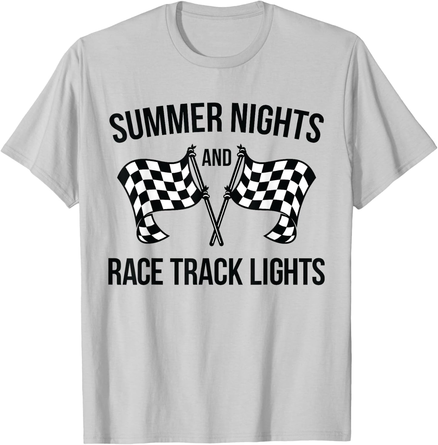 Summer Nights and Race Track Lights (racing shirt) T-Shirt - T-Shirt | Ash