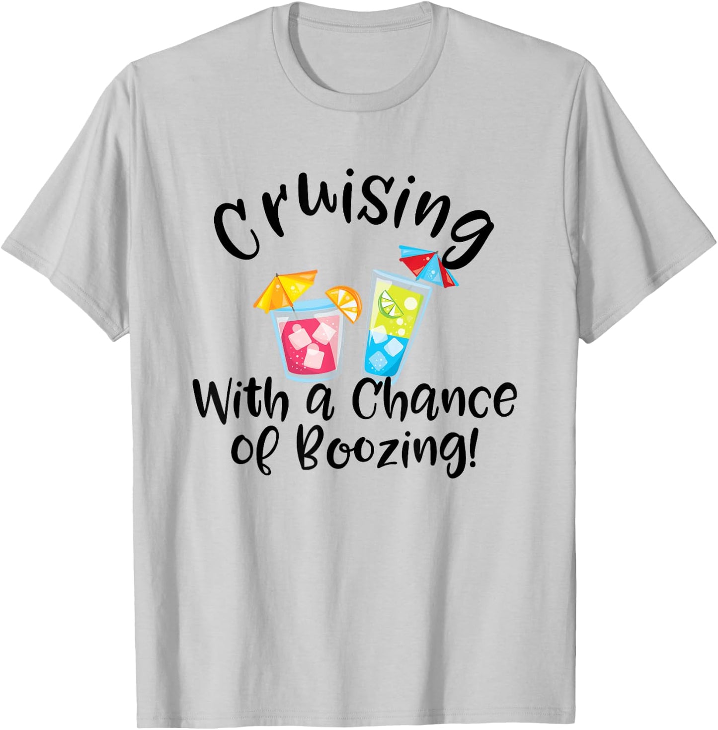 Cruise Ship Cruising Fishing Vacation Gift Store Booze Cruise Funny Cruising Vacation Drinking Party T-Shirt - T-Shirt | Ash