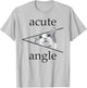 Funny Mathematics Cute Cat Kitten apparel Acute Angle Women Girls Kids T-Shirt - T-Shirt | Ash
