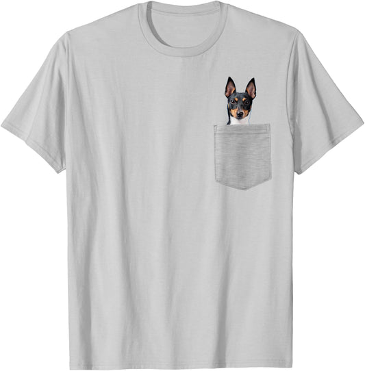 Dog in Your Pocket Toy Fox Terrier T-Shirt - T-Shirt | Ash