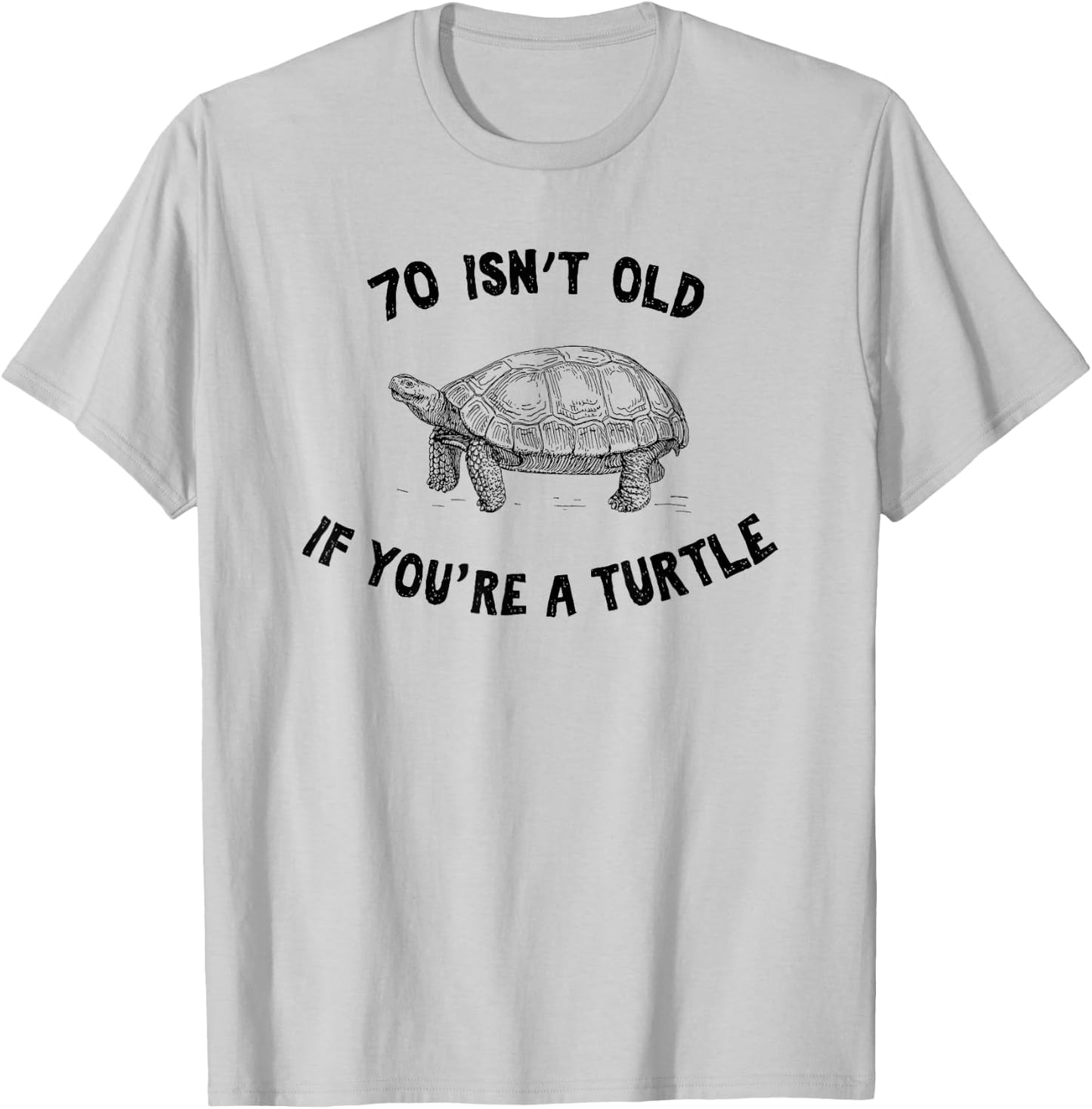 70 Isn't Old If You're A Turtle Funny Birthday Party Gift T-Shirt - T-Shirt | Ash