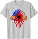 Albanian Blood Inside Me | Albania Flag Gift T-Shirt - T-Shirt | Ash