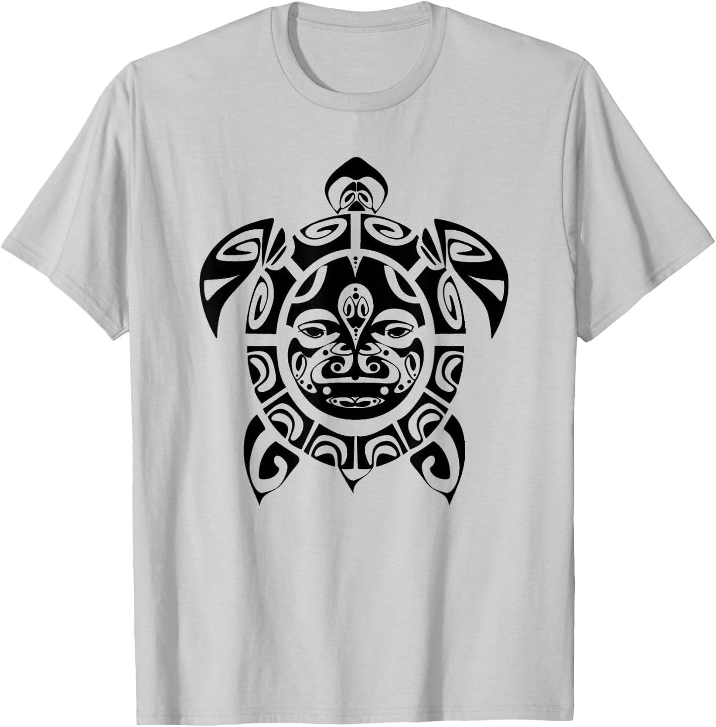 Psychedelic Sea Turtle, Retro Black And White Trippy T-Shirt - T-Shirt | Ash