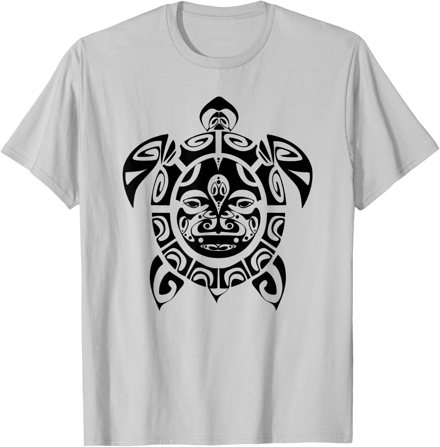 Psychedelic Sea Turtle, Retro Black And White Trippy T-Shirt - T-Shirt | Ash
