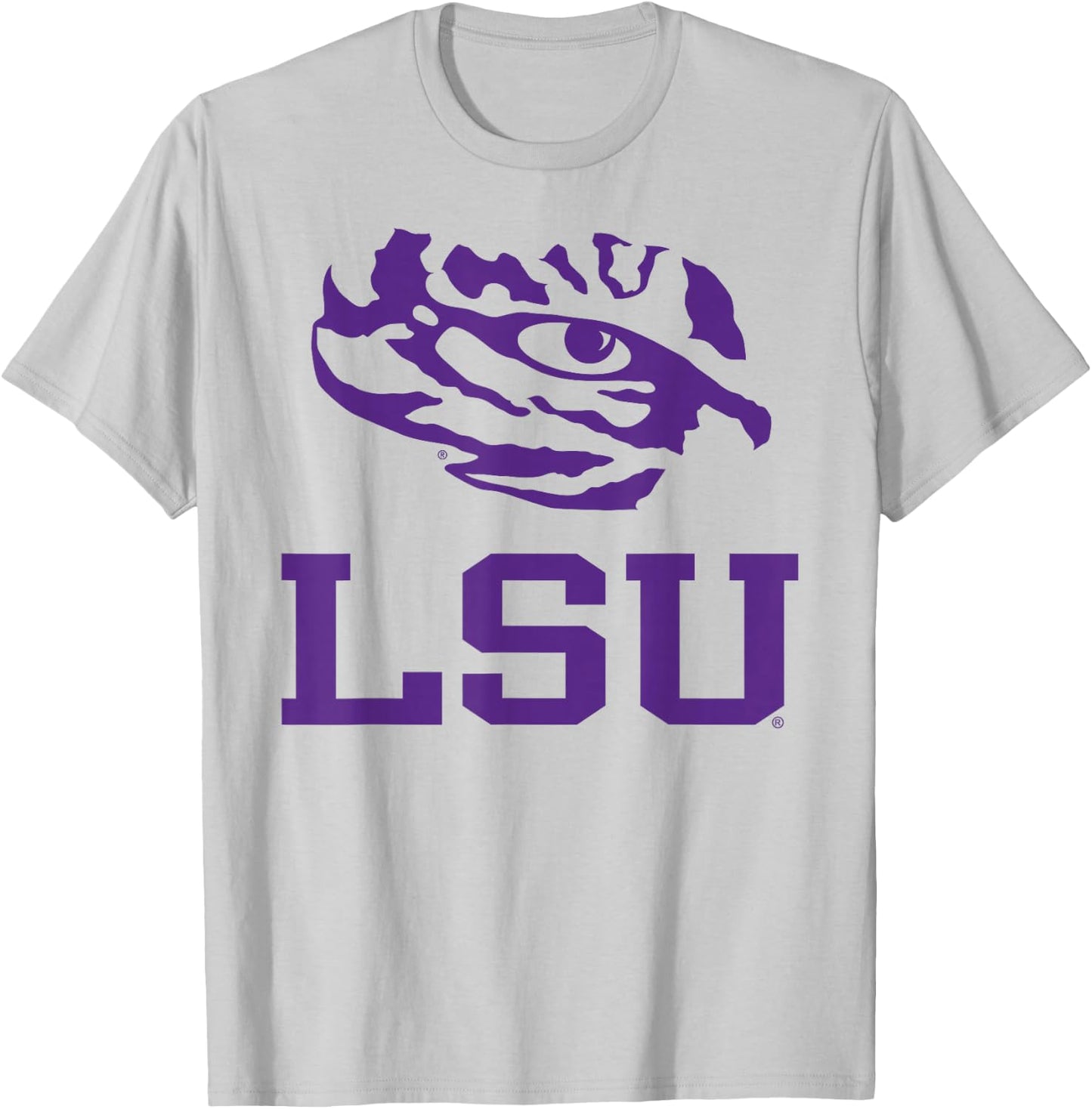 Elite Authentics LSU Tigers -Adults , Grey, Small, Short Sleeve, Classic Fit, , Modern, Game, All Seasons T-Shirt - T-Shirt | Ash
