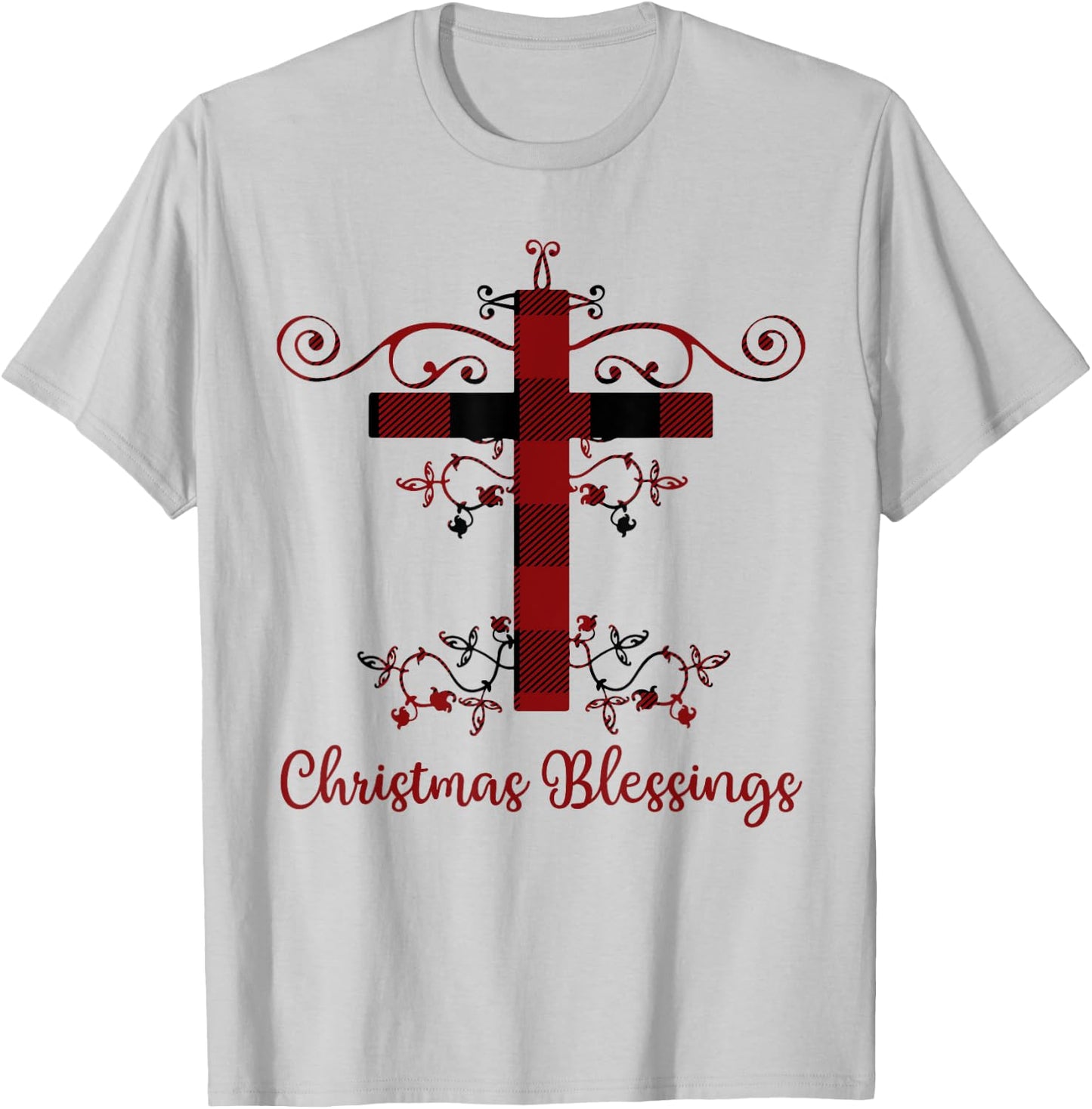 Christian Christmas Blessings Holiday Greetings Gift T-Shirt - T-Shirt | Ash