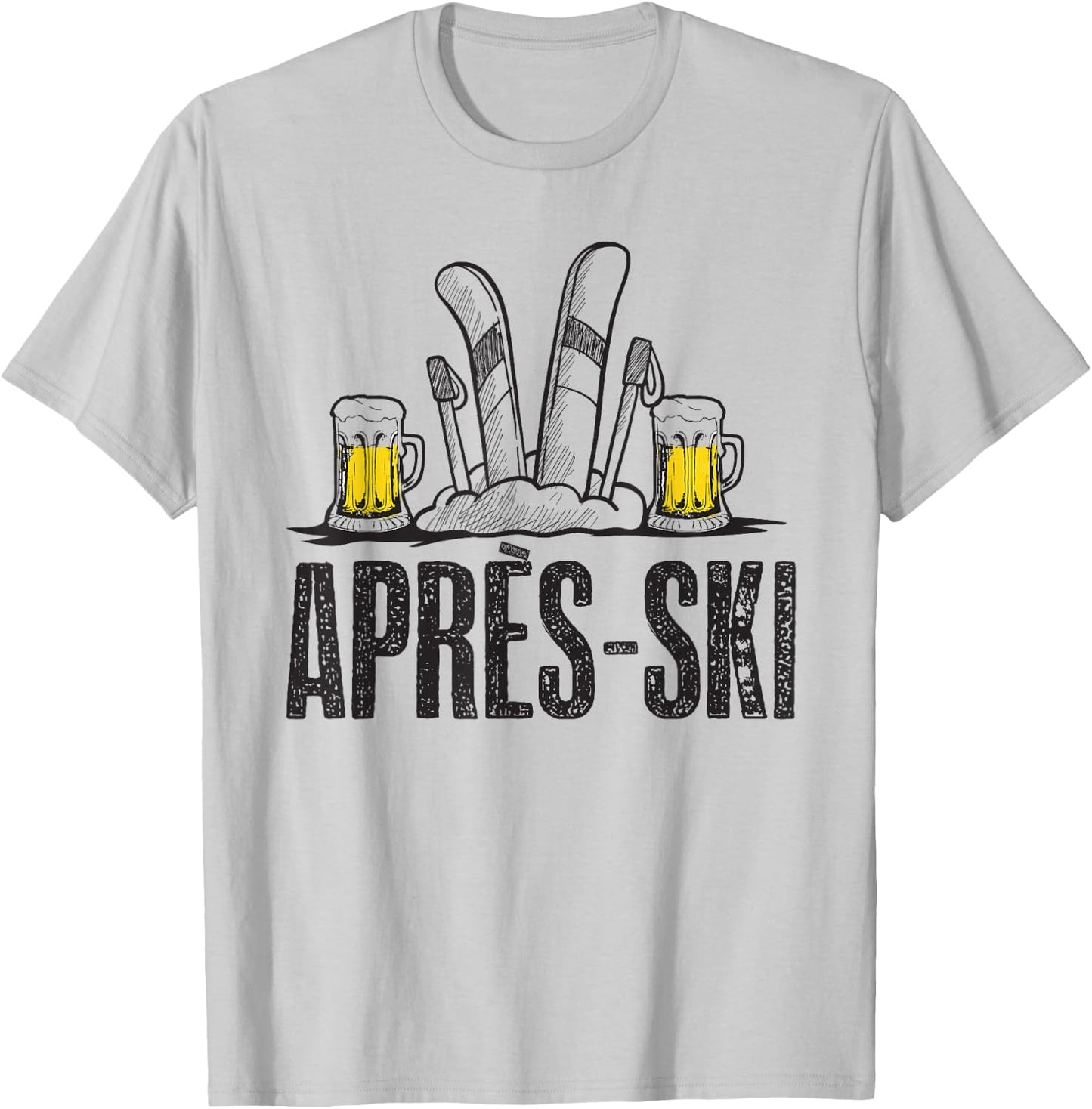 Funny Love Apres Ski Shirt - Great Snow Lovers Gift T-Shirt - T-Shirt | Ash