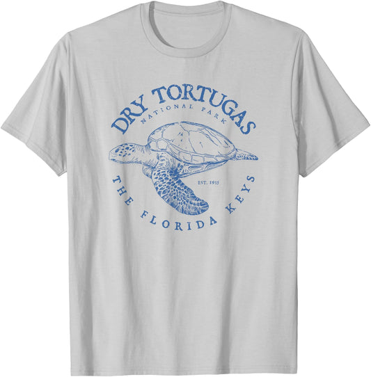 Dry Tortugas National Park Florida Keys Scuba Diving Turtle T-Shirt - T-Shirt | Ash