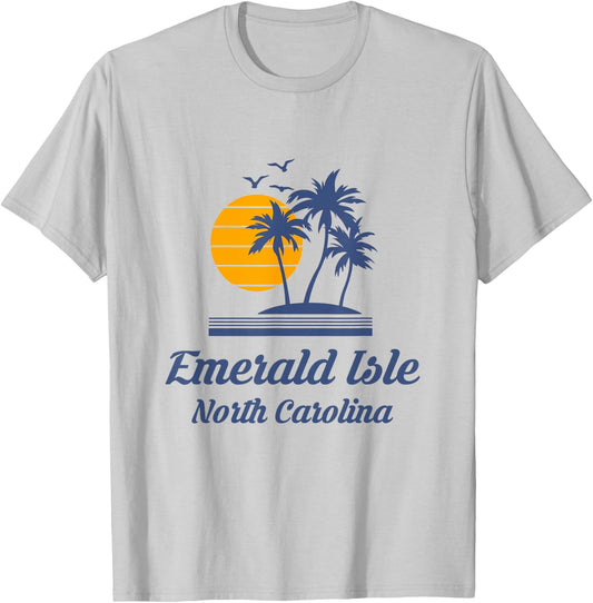 Emerald Isle Island North Carolina NC Beach Tourist Souvenir T-Shirt - T-Shirt | Ash