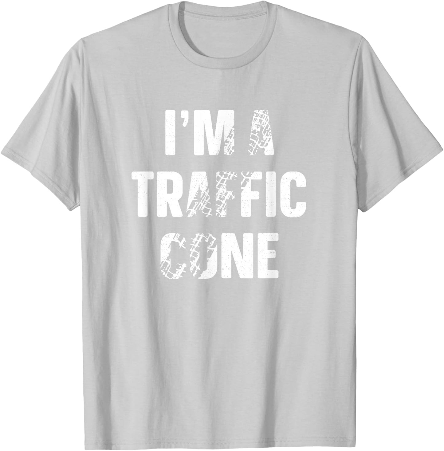 I'm A Traffic Cone Shirt Adult Kids Costume Funny Halloween T-Shirt - T-Shirt | Ash