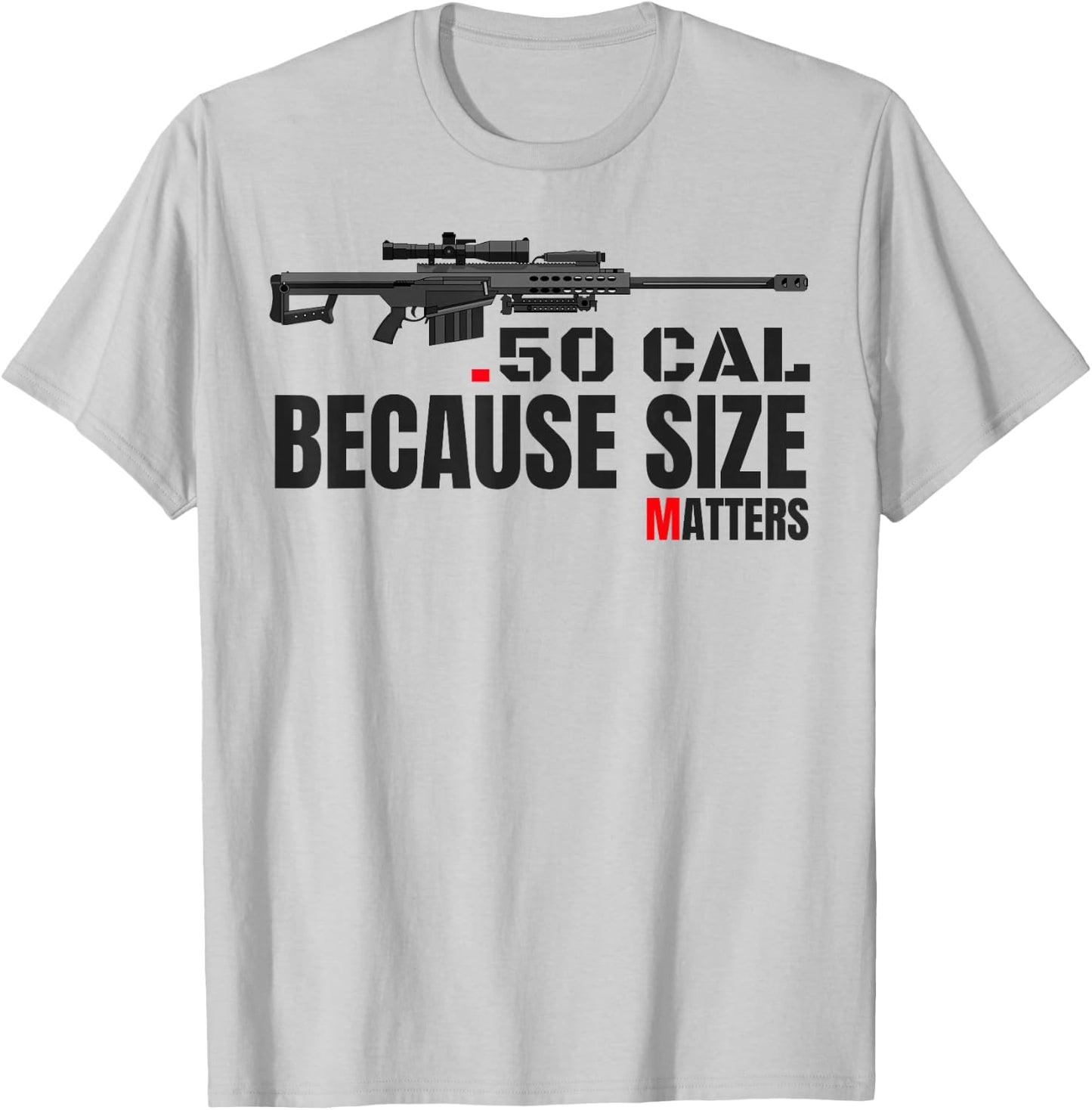 Barrett 50 Cal Gun Love 2nd Amendment Adult Pro Gun T-Shirt - T-Shirt | Ash