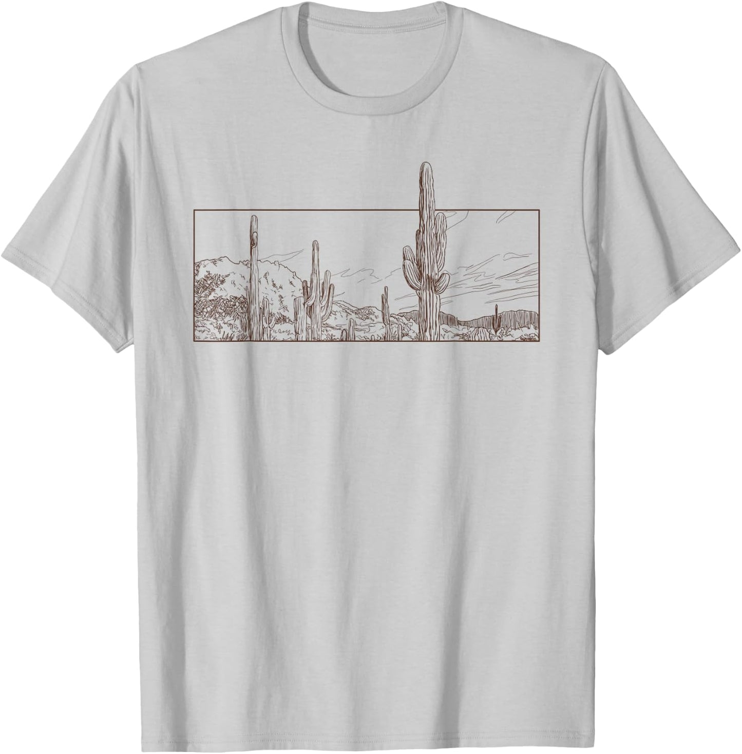 Desert Cactus scene shirt T-Shirt - T-Shirt | Ash