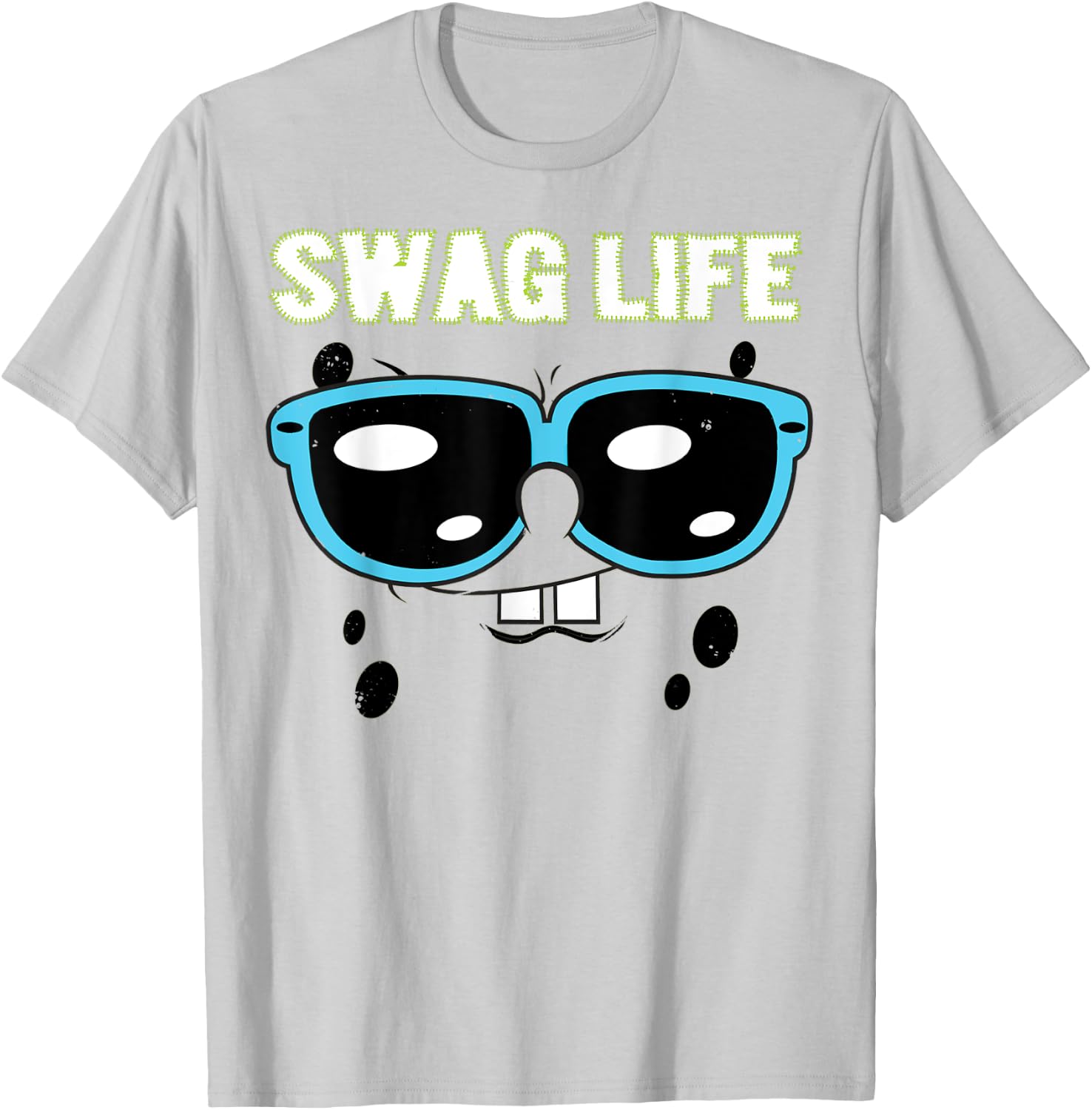 Spongebob SquarePants Swag Life Sunglasses T-Shirt - T-Shirt | Ash