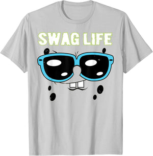 Spongebob SquarePants Swag Life Sunglasses T-Shirt - T-Shirt | Ash