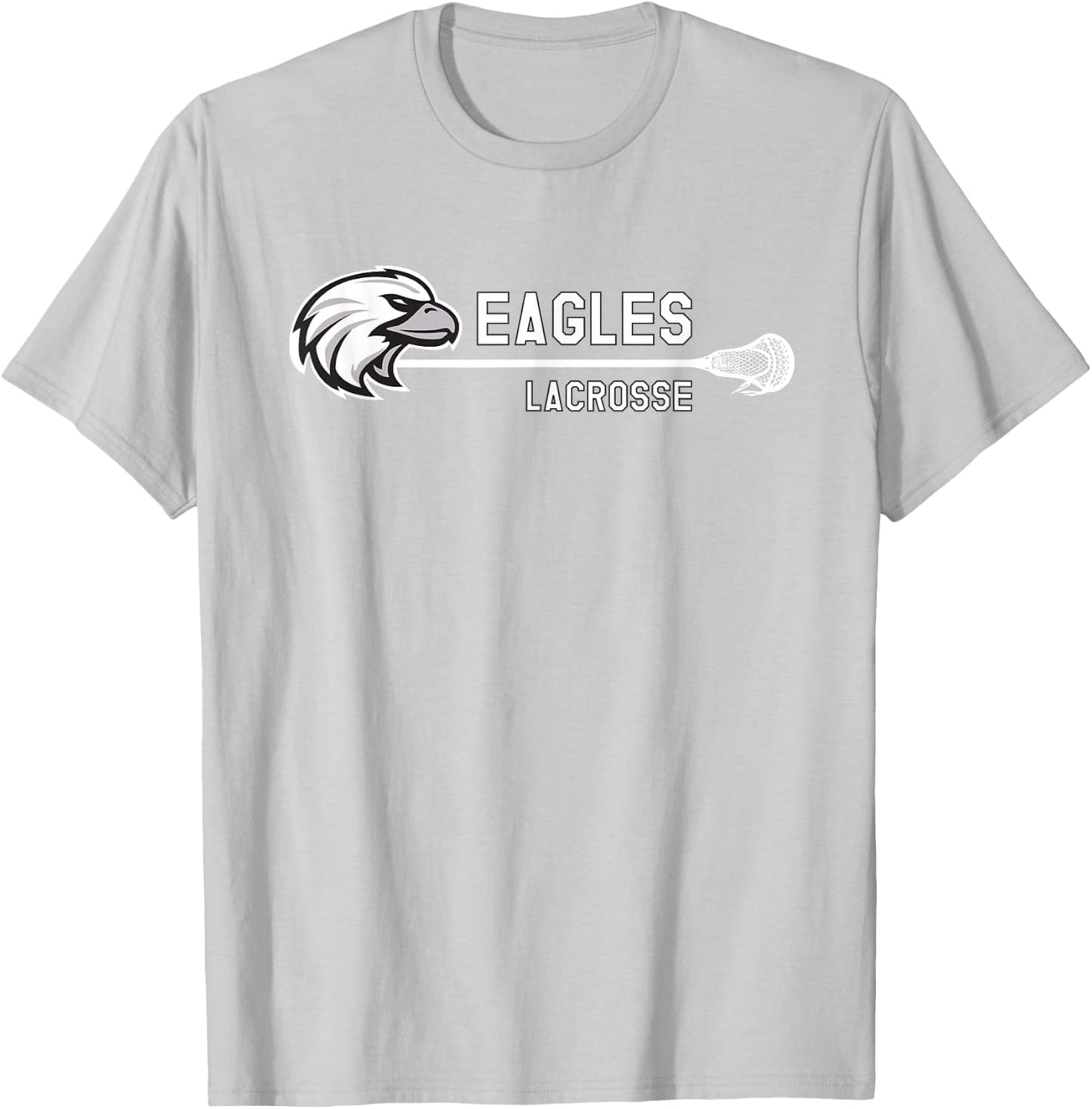 Franklin County Lacrosse Club Horizontal Eagle T-Shirt - T-Shirt | Ash