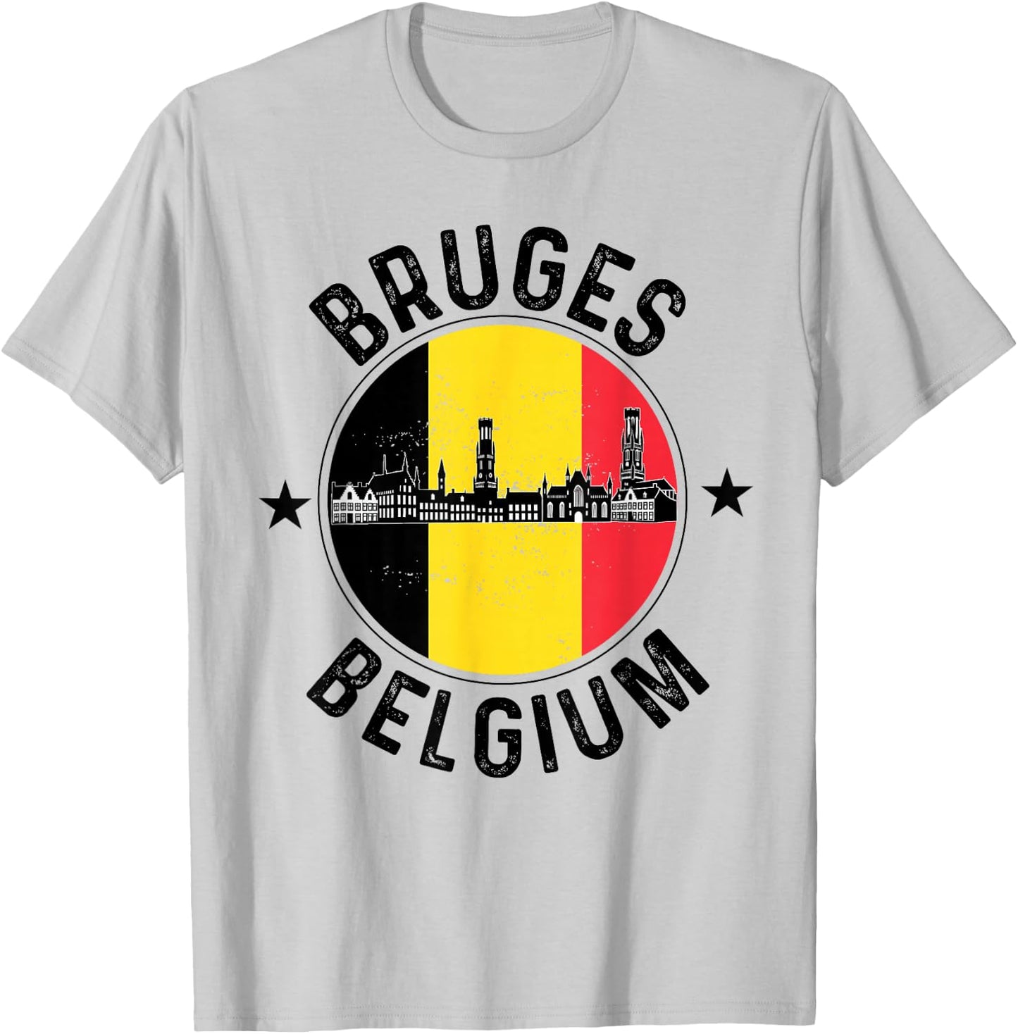 Bruges Belgium Souvenir Vacation Men Women Belgian Pride T-Shirt - T-Shirt | Ash