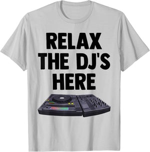 Relax The DJ's Here Shirt Kids Turntable Music Equalizer T-Shirt - T-Shirt | Ash