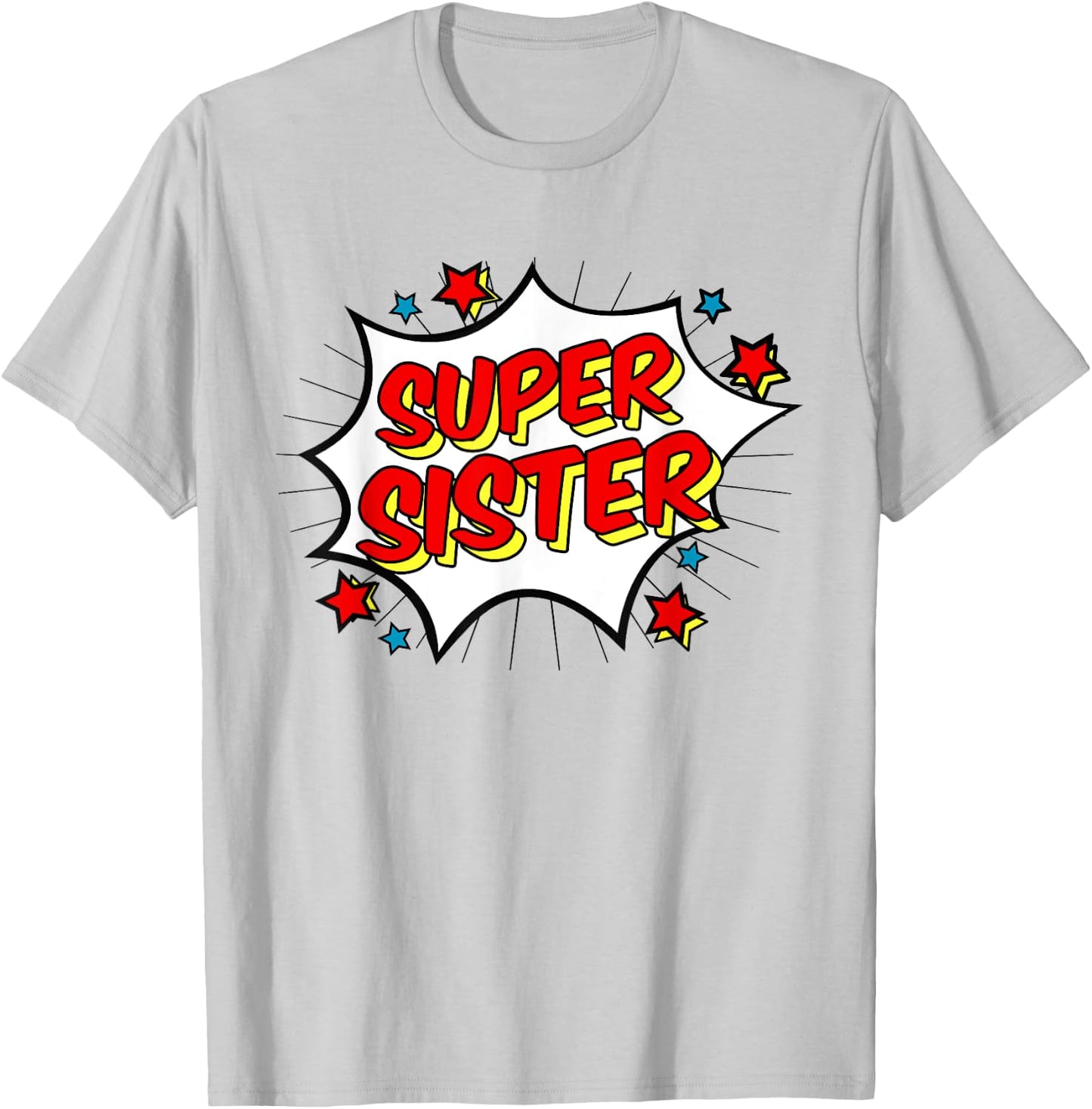 Superhero Super Sister Matching Sibling T-Shirt - T-Shirt | Ash