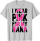 I Wear Pink For My Nana T Shirt Breast Cancer Awareness T-Shirt - T-Shirt | Ash