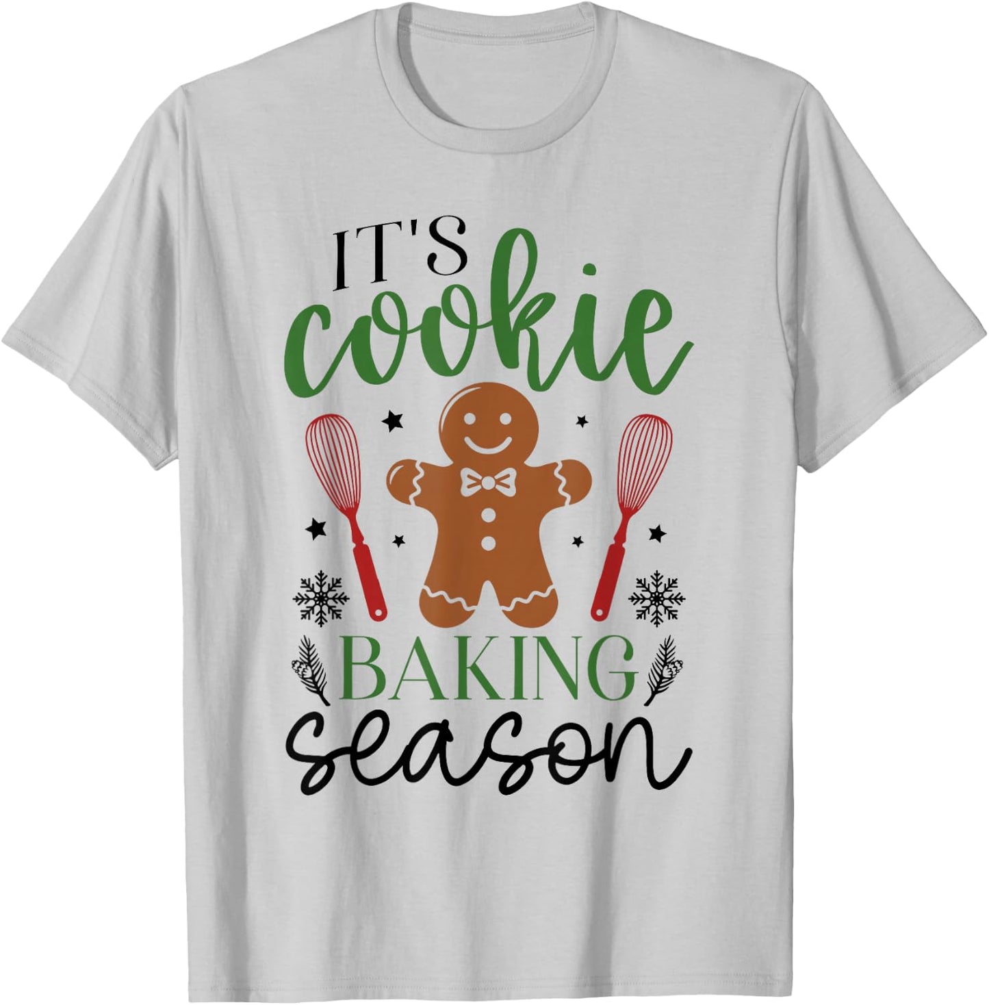 Christmas Women Cookie Baking T-Shirt - T-Shirt | Ash
