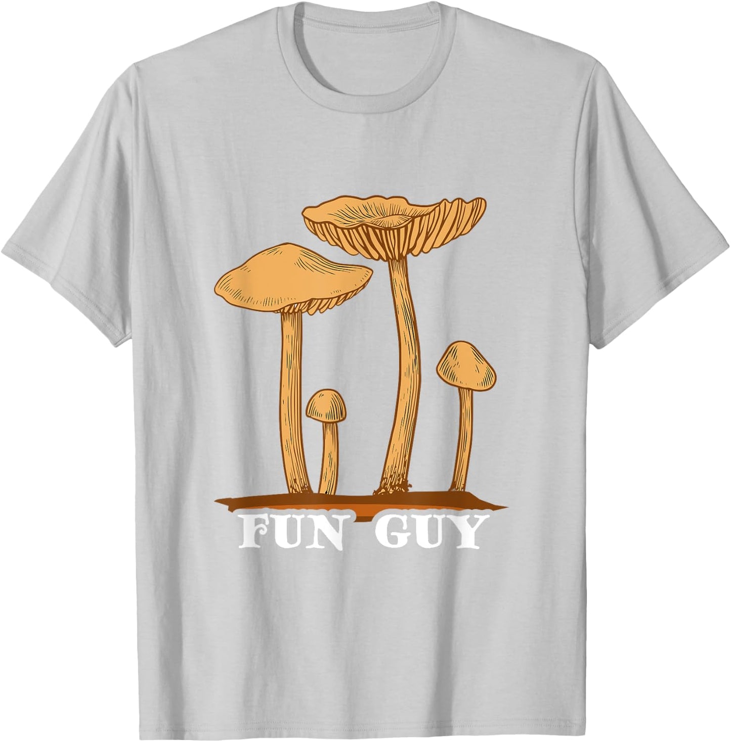 Fun Guy Mushrooms T-Shirt - T-Shirt | Ash