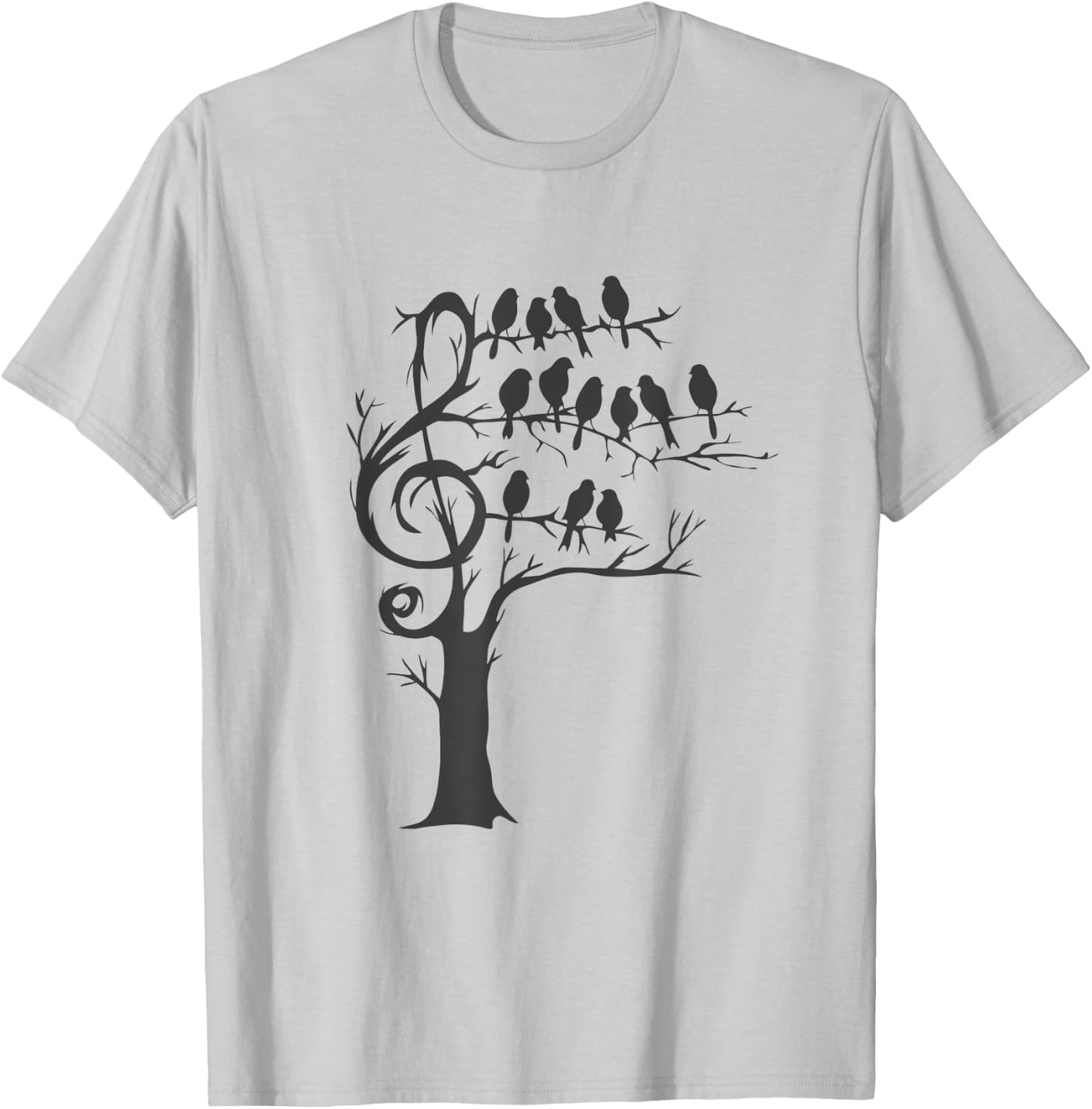 Singing Birds in a Tree, Music T-Shirt - T-Shirt | Ash