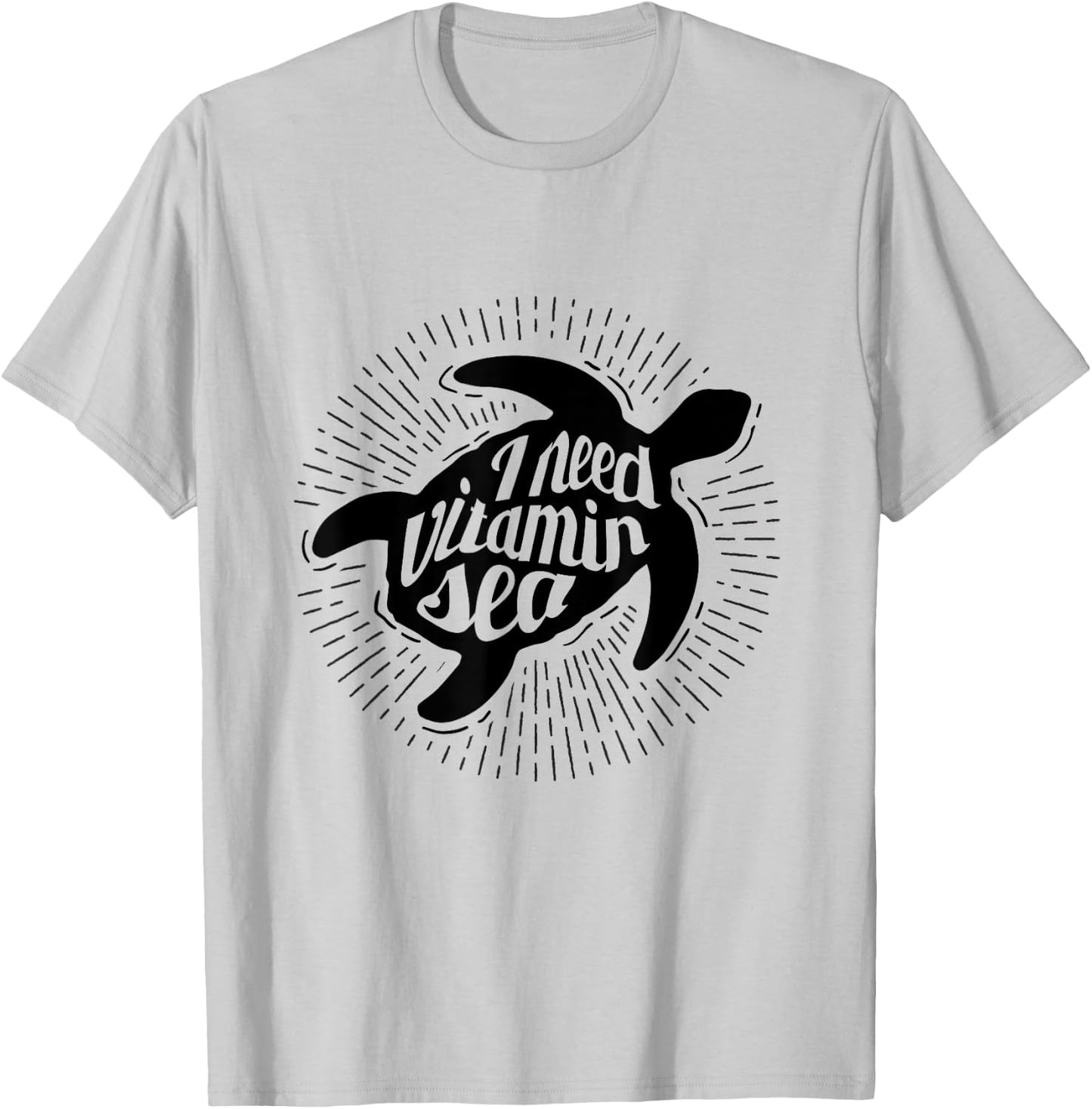 Sea Turtle Shirts Men Women Kids I Need Vitamin Sea Gift T-Shirt - T-Shirt | Ash