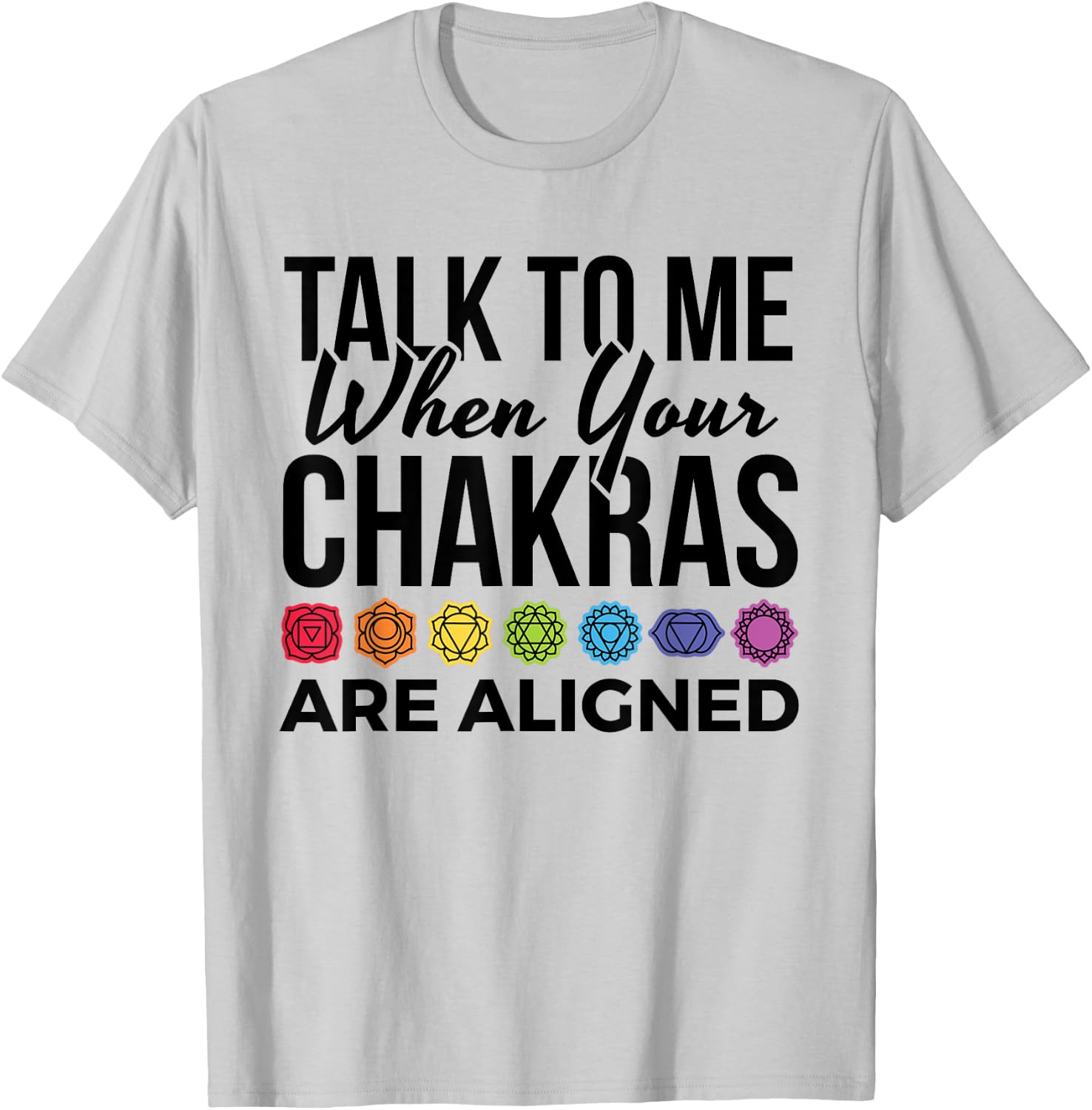 Chakra 7 Chakras Symbol Meditation Yoga T-Shirt - T-Shirt | Ash