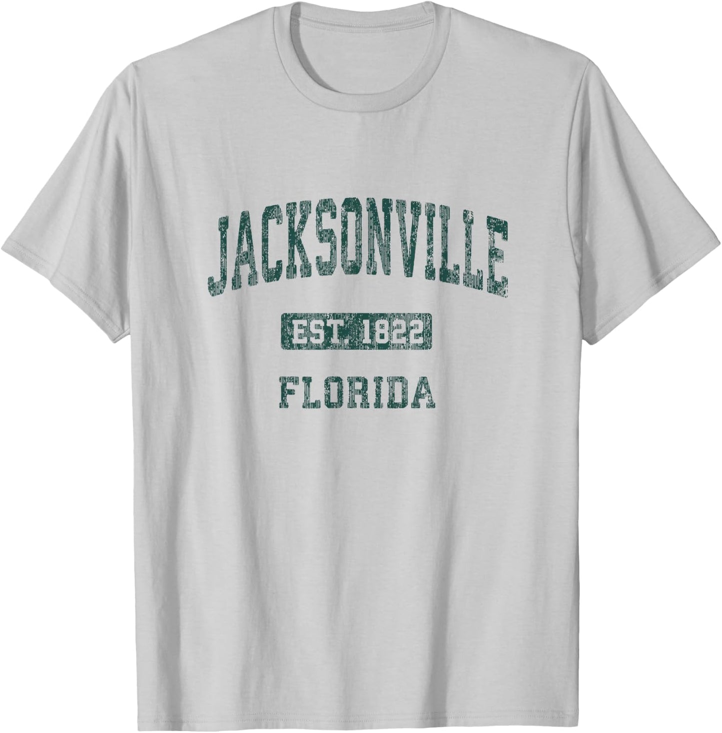 Jacksonville Florida FL Vintage Athletic Sports Design T-Shirt - T-Shirt | Ash