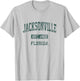 Jacksonville Florida FL Vintage Athletic Sports Design T-Shirt - T-Shirt | Ash