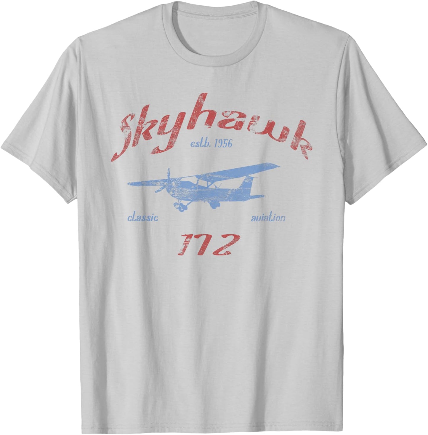 172 Skyhawk Airplane Classic Vintage Aviation Private PIlot T-Shirt - T-Shirt | Ash