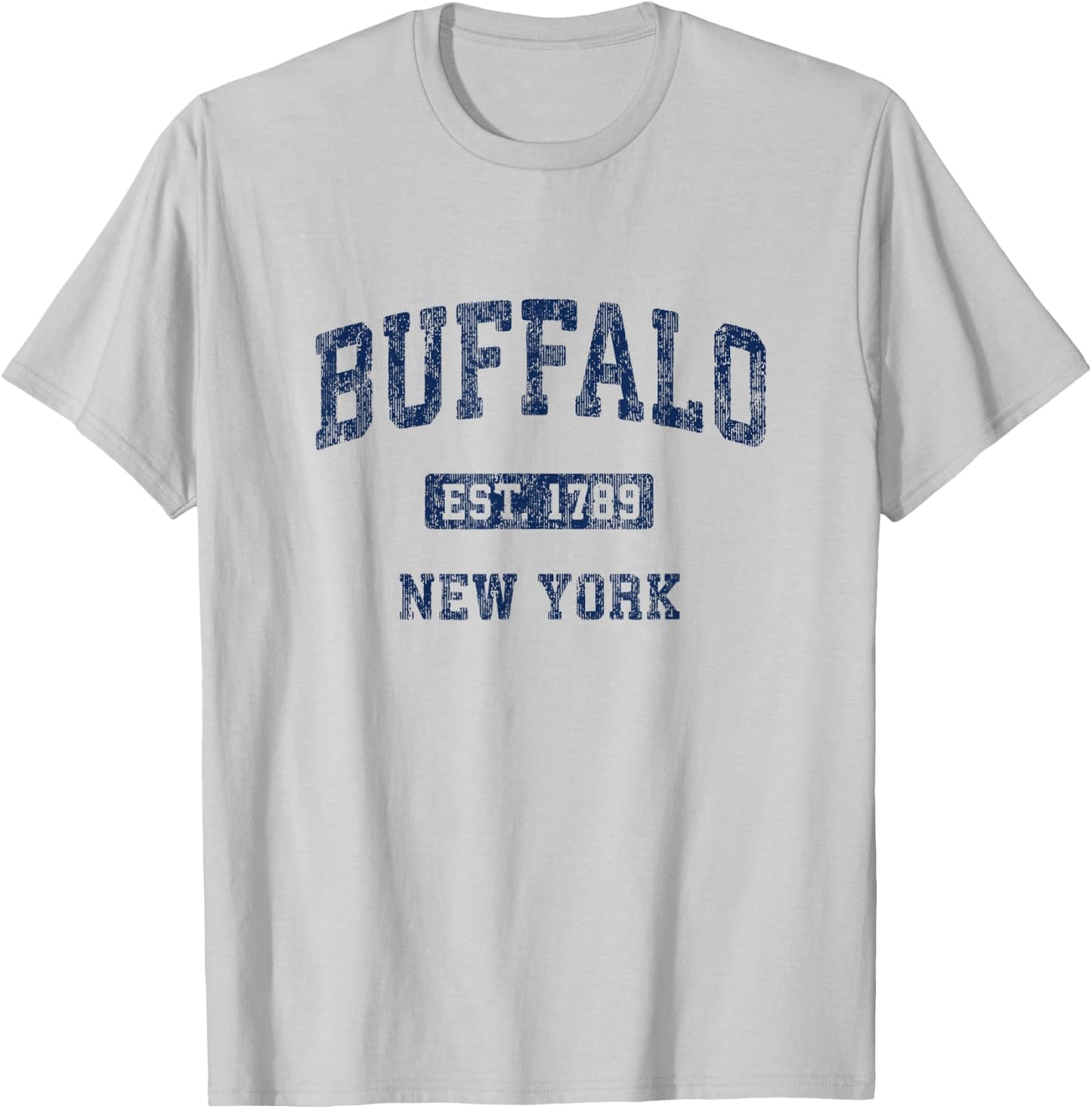 Buffalo New York NY Vintage Athletic Sports Design T-Shirt - T-Shirt | Ash