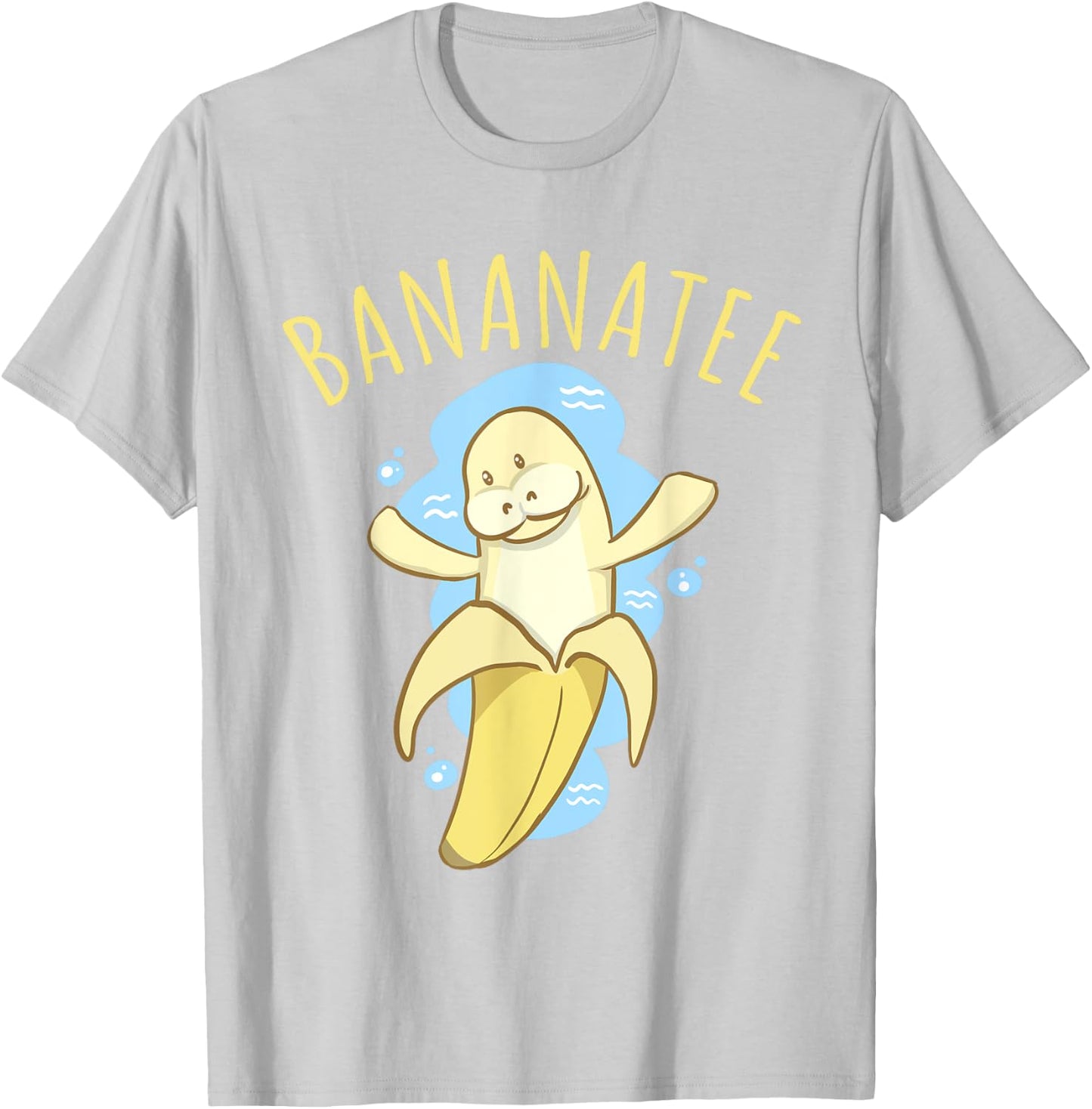 Bananatee Manatee Banana Dugong Pun Funny Fruit T Shirt T-Shirt - T-Shirt | Ash