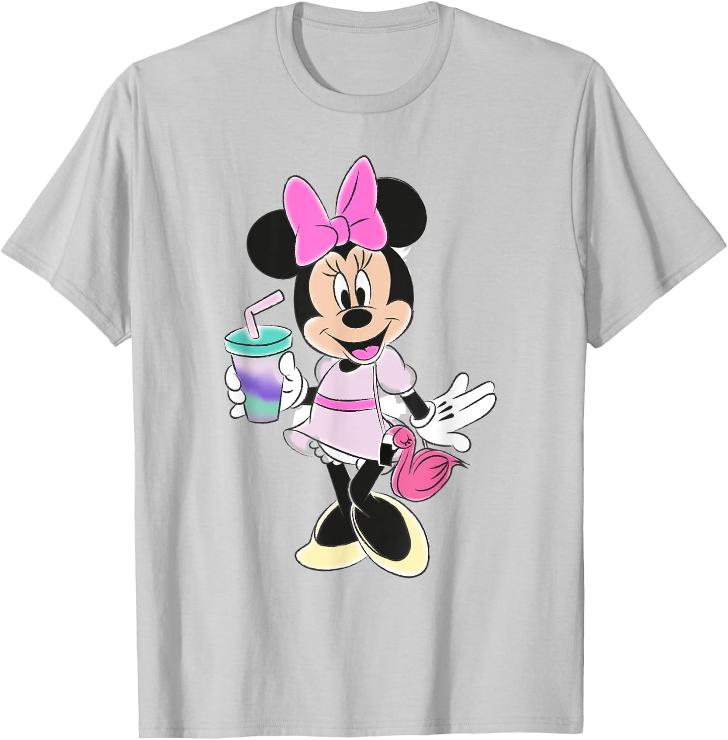 Disney Minnie Mouse Unicorn Flamingo Bag T-Shirt - T-Shirt | Ash